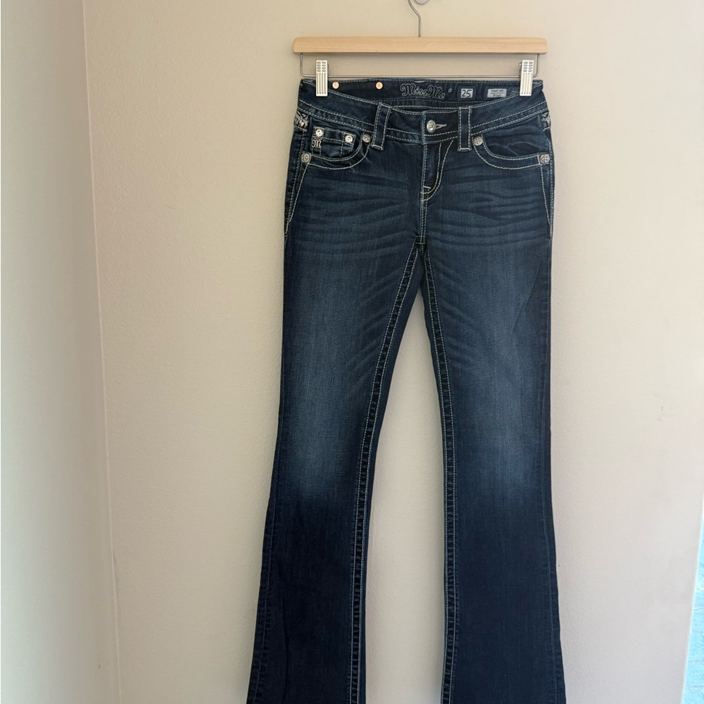 Miss Me Blue Flare Wide Leg Jeans